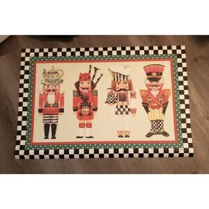 MacKenzie Childs Christmas Nutcracker Floor Mat 2' x 3' Holidays